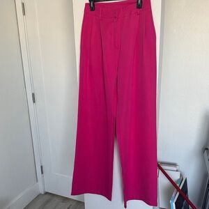 Vibrant Fuchsia Wide-Leg Pants